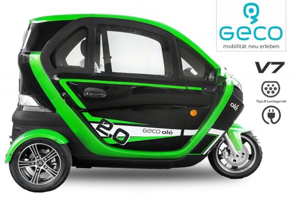 EEC Elektroauto Geco Ole 3000 V7 3kW inkl. 6 kW/h Lithium Batterien Straßenzulassung EEC