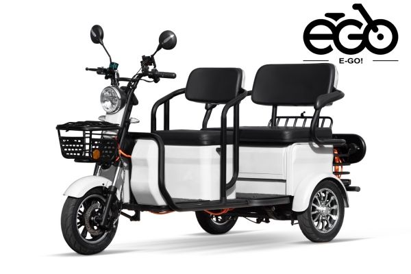 E-GO! City AX3 2.1kW 72V 20Ah Dreirad mit 25km/h Zulassung Seniorenmobil für 2 Personen